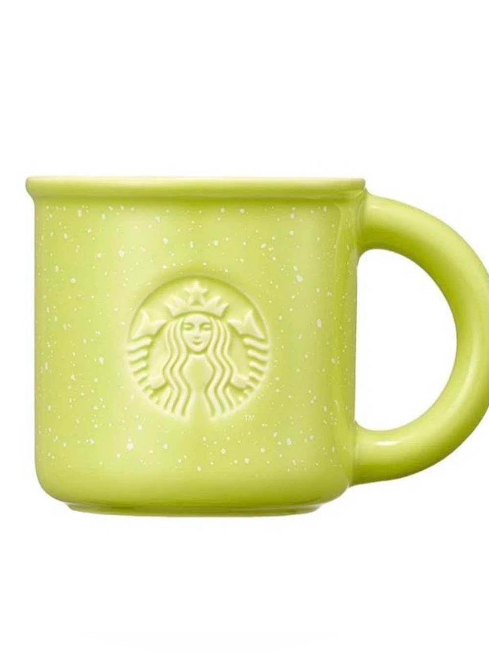New Starbucks Korea NCT 2024 Coffee Mug 12 Oz Yellow Speckled Neon
